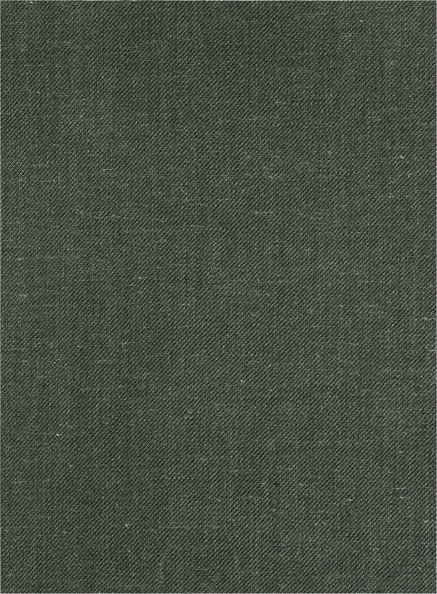 Italian Linen Seaweed Olive Pants - Image 3