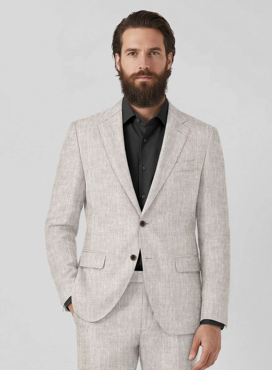 Italian Linen Silk Elcino Suit - Image 4