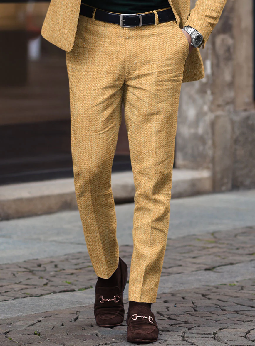 Italian Linen Sunlit Orchid Pants - Image 2