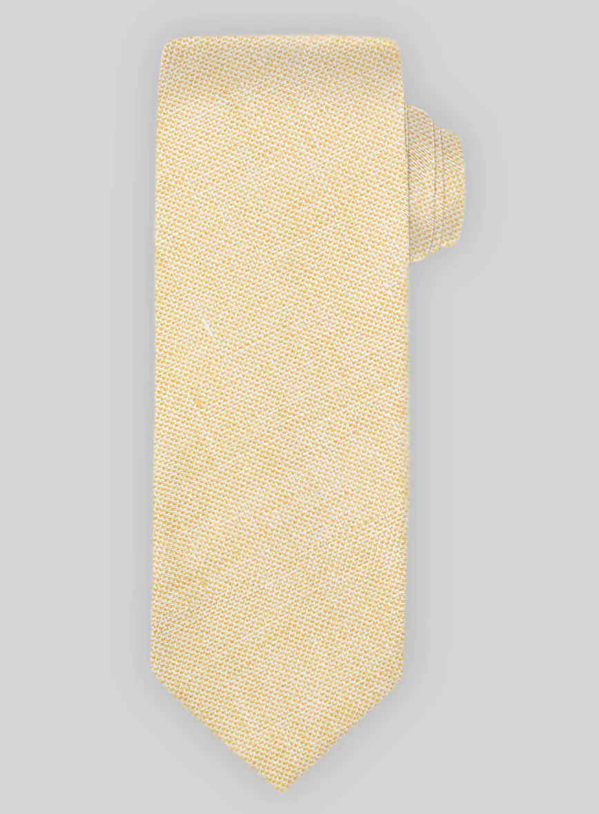 Italian Linen Tie - Daffodil Yellow