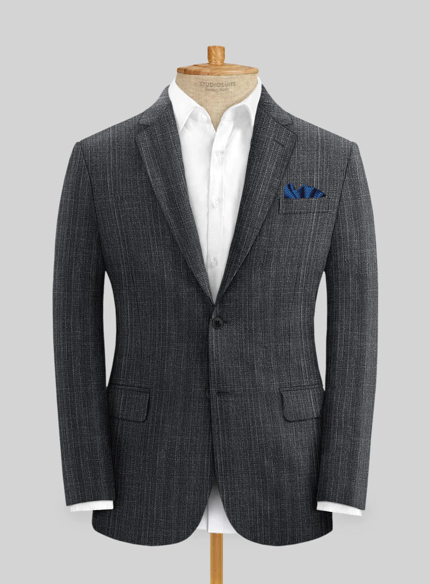 Italian Linen Twilight Dark Blue Jacket