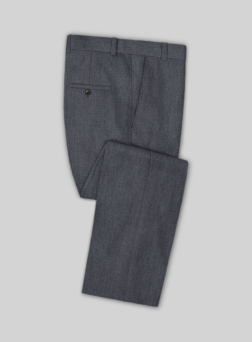 Italian Linen Zod Blue Pants