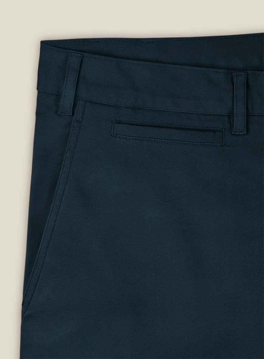 Italian Marine Blue Cotton Stretch Shorts - Image 4