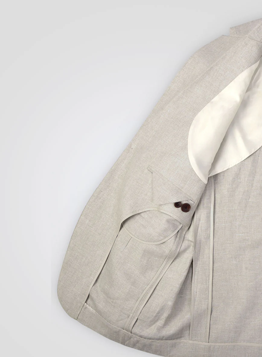 Italian Meadow Unstructured Linen Jacket - Image 3