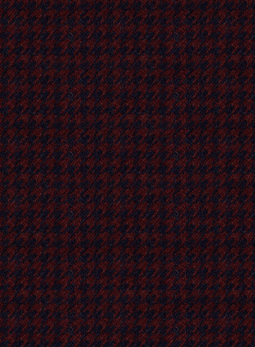 Italian Merlot Houndstooth Tweed Jacket - Image 4