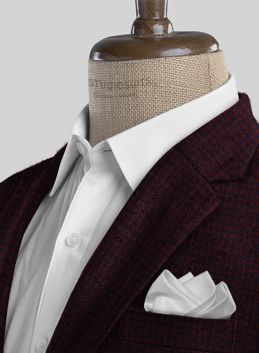 Italian Merlot Houndstooth Tweed Suit - Image 5