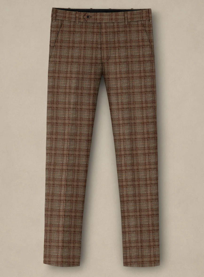 Italian Murano Basto Brown Wool Linen Silk Suit - Image 5