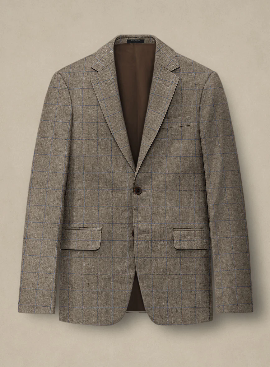 Italian Murano Cedra Brown Wool Linen Silk Jacket