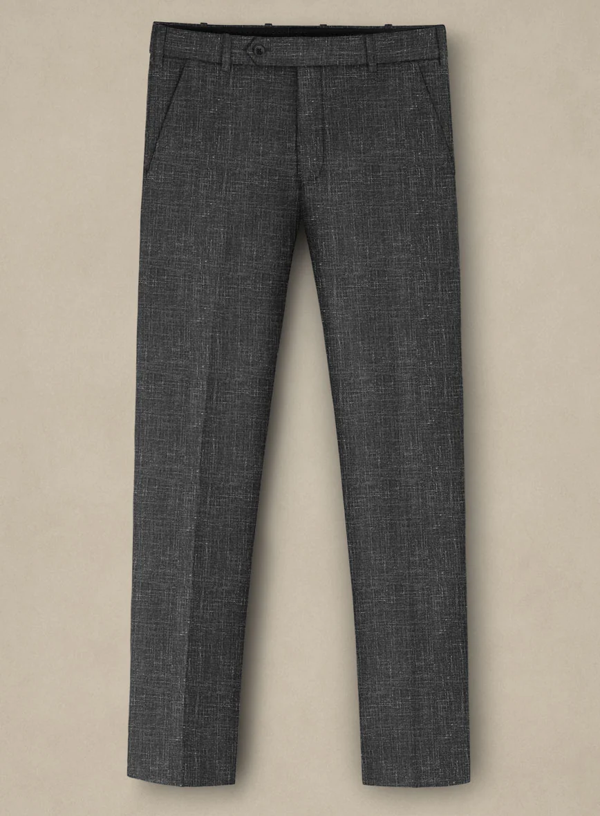 Italian Murano Charcoal Wool Linen Suit - Image 5