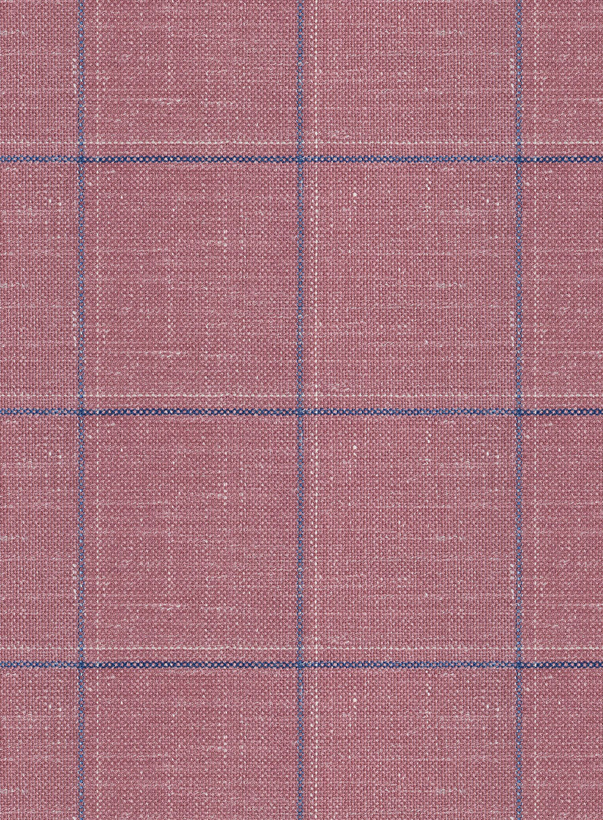 Italian Murano Drope Pink Wool Linen Silk Suit - Image 6