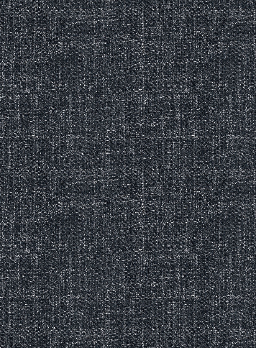 Italian Murano Indigo Blue Wool Linen Pants - Image 3