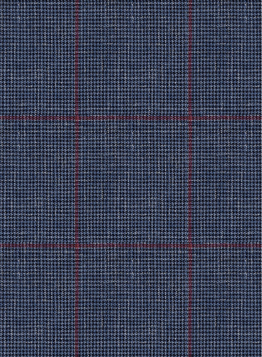 Italian Murano Leopo Blue Wool Linen Suit - Image 7