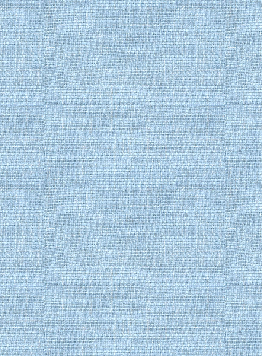 Italian Murano Light Blue Wool Linen Jacket - Image 2