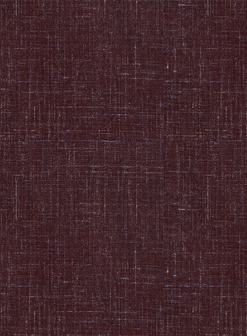 Italian Murano Maroon Wool Linen Jacket - Image 3