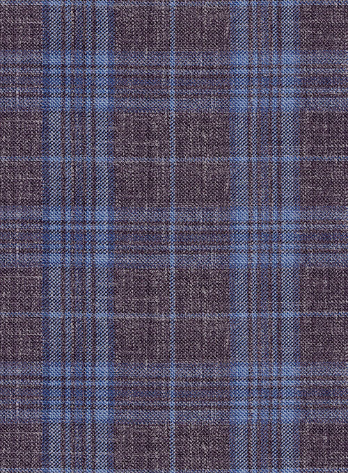 Italian Murano Moque Checks Wool Linen Jacket - Image 2