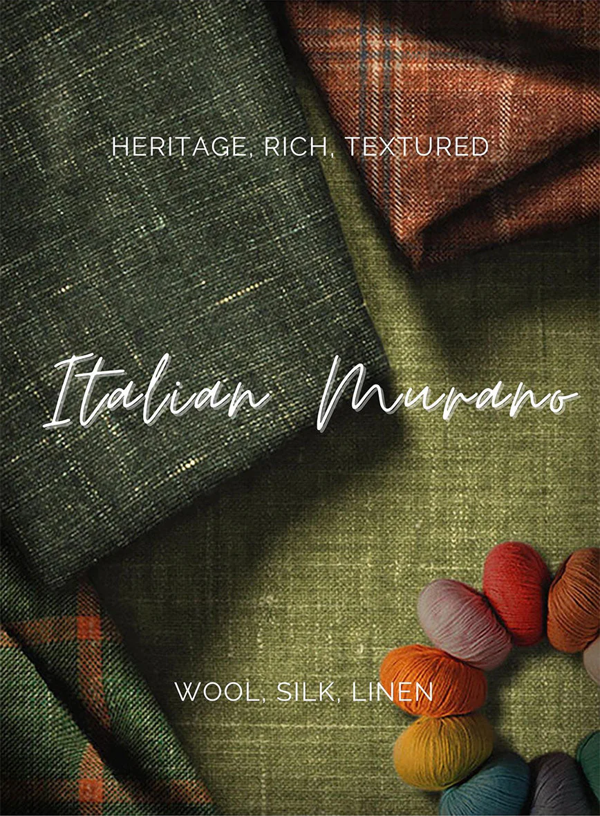 Italian Murano Najela Blue Wool Linen Silk Jacket - Image 5
