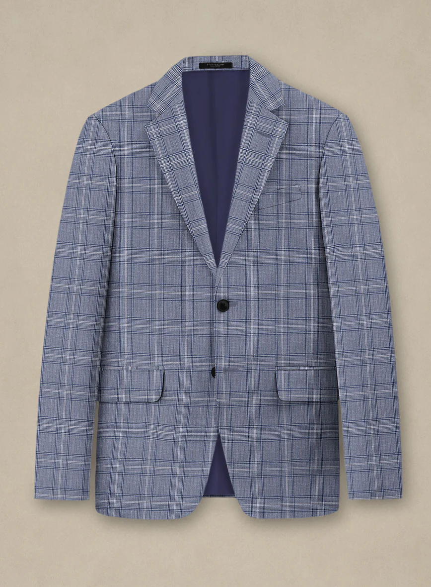 Italian Murano Natino Blue Wool Jacket