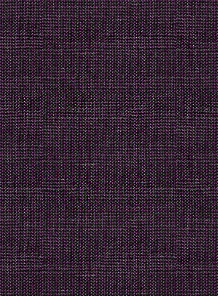 Italian Murano Nozo Purple Wool Linen Silk Suit - Image 6