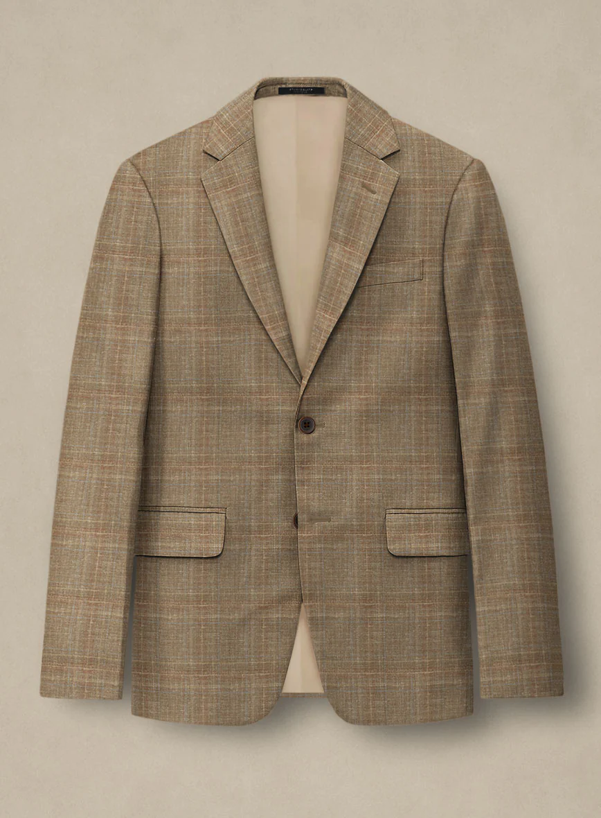 Italian Murano Ocavi Brown Wool Linen Silk Jacket