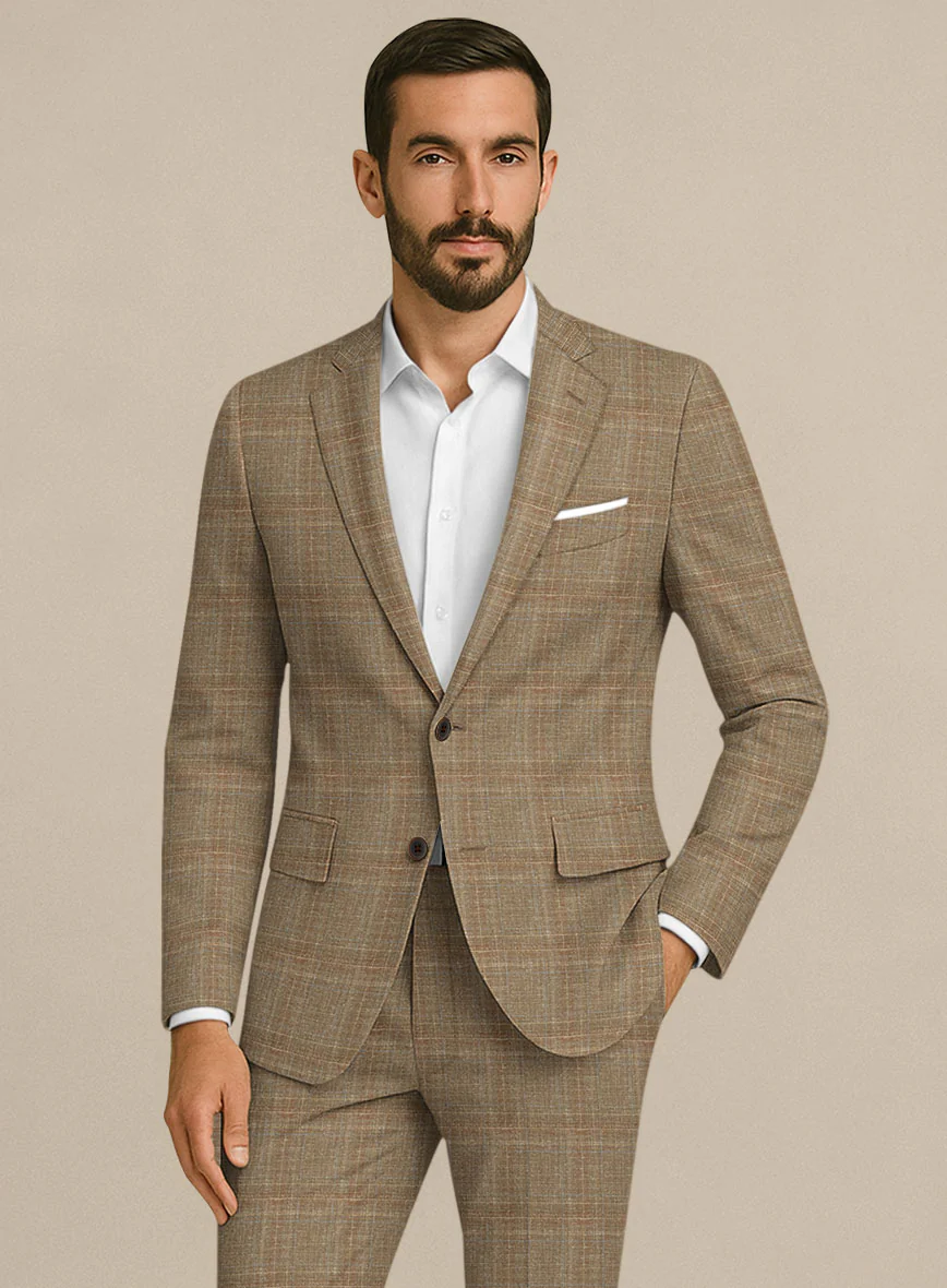 Italian Murano Ocavi Brown Wool Linen Silk Jacket - Image 2