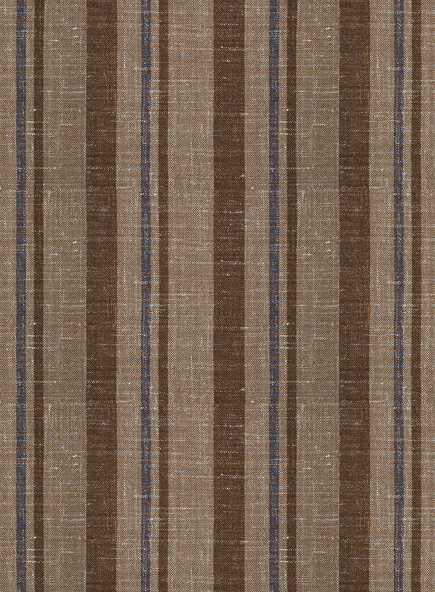 Italian Murano Omini Stripe Wool Linen Silk Jacket - Image 3