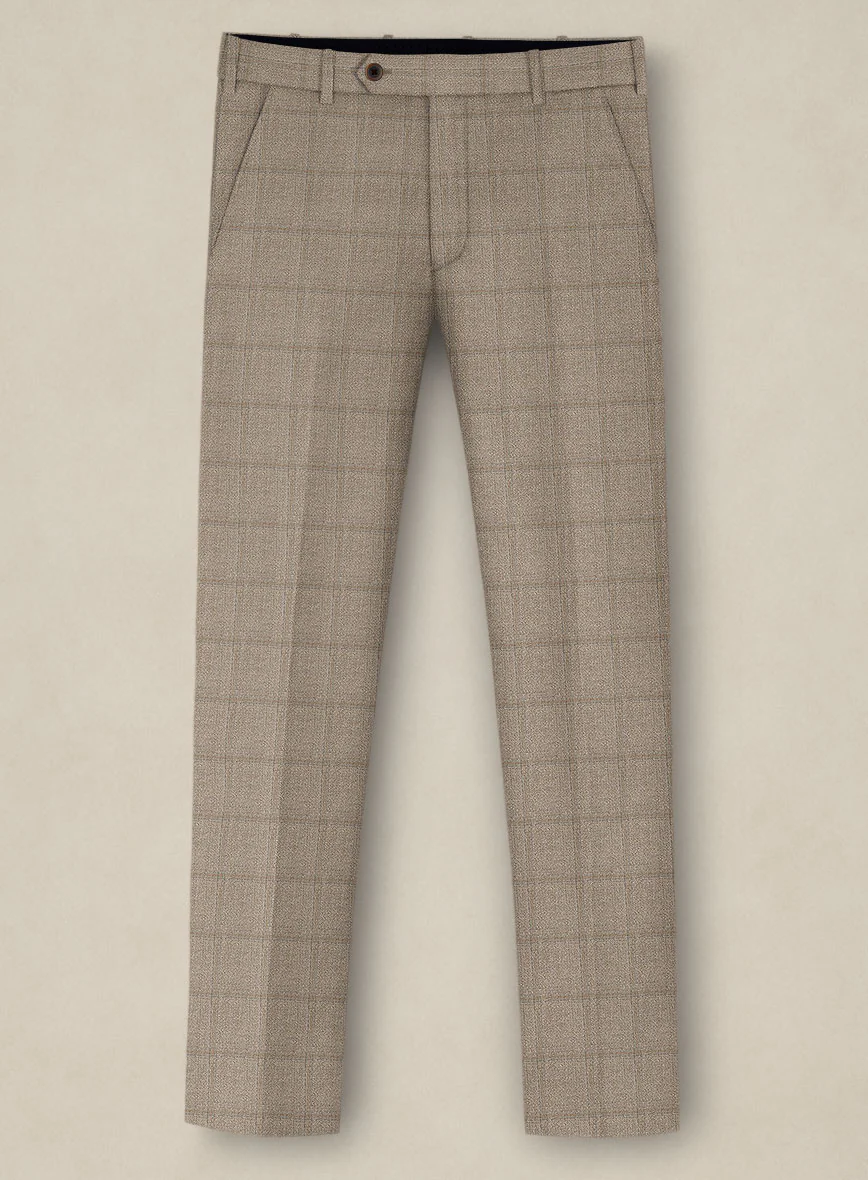 Italian Murano Padro Brown Wool Linen Silk Suit - Image 5