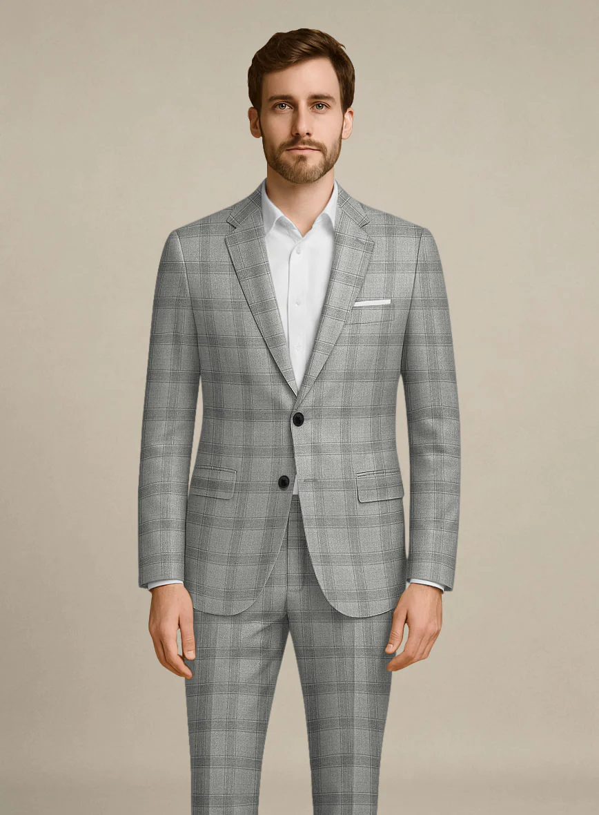 Italian Murano Sageo Gray Wool Linen Silk Jacket - Image 2