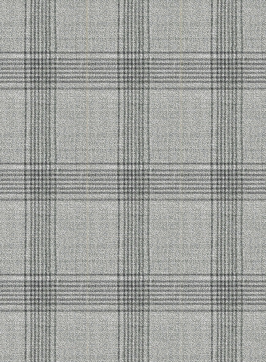 Italian Murano Sageo Gray Wool Linen Silk Pants - Image 3