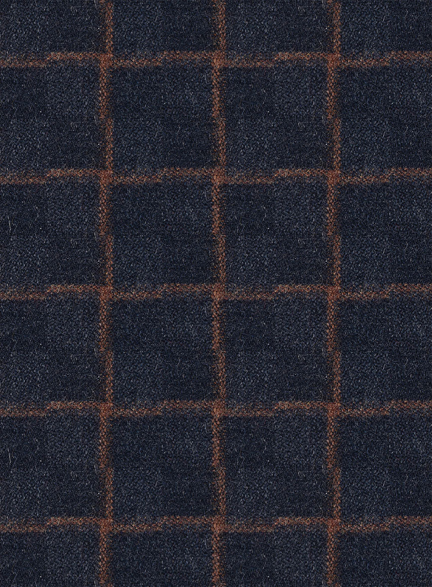 Italian Navy Terra Check Tweed Pants - Image 3
