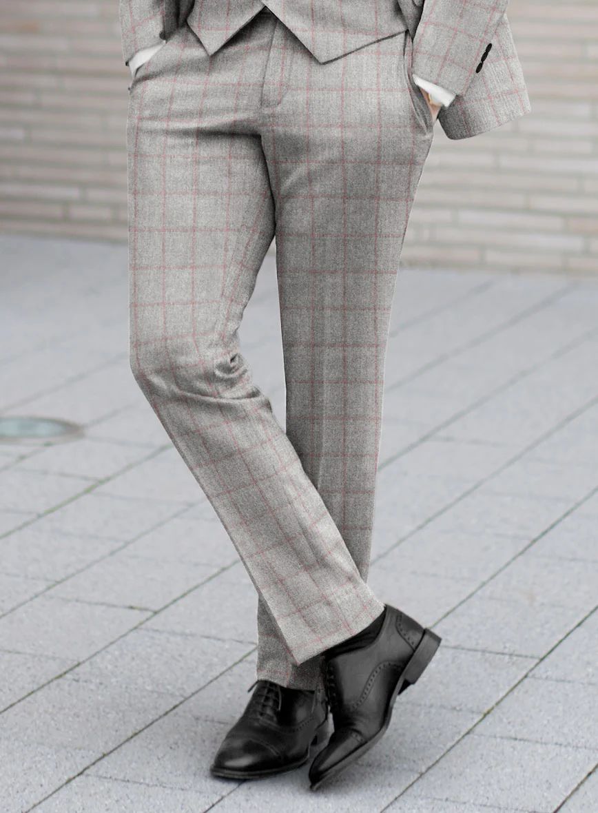 Italian Norezi Gray Wool Suit - Image 6