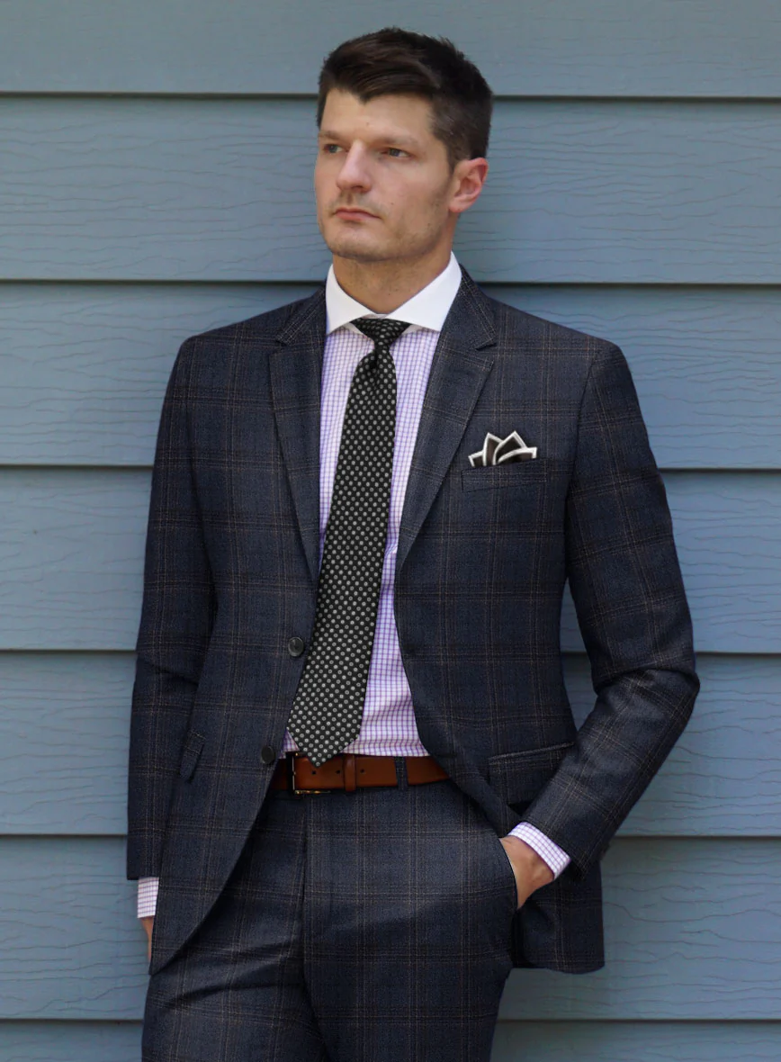 Italian Ofra Blue Checks Flannel Jacket - Image 2