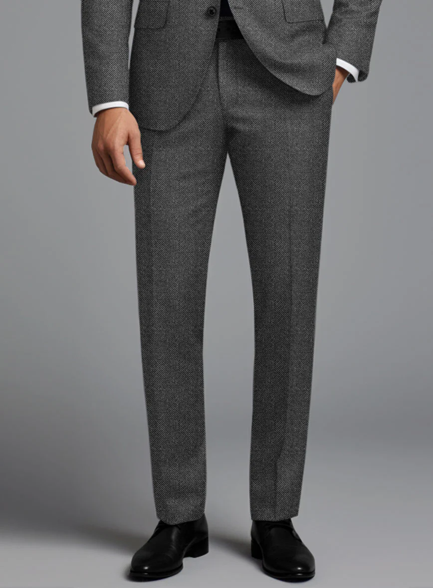 Italian Ombo Dark Gray Birdseye Flannel Suit - Image 5