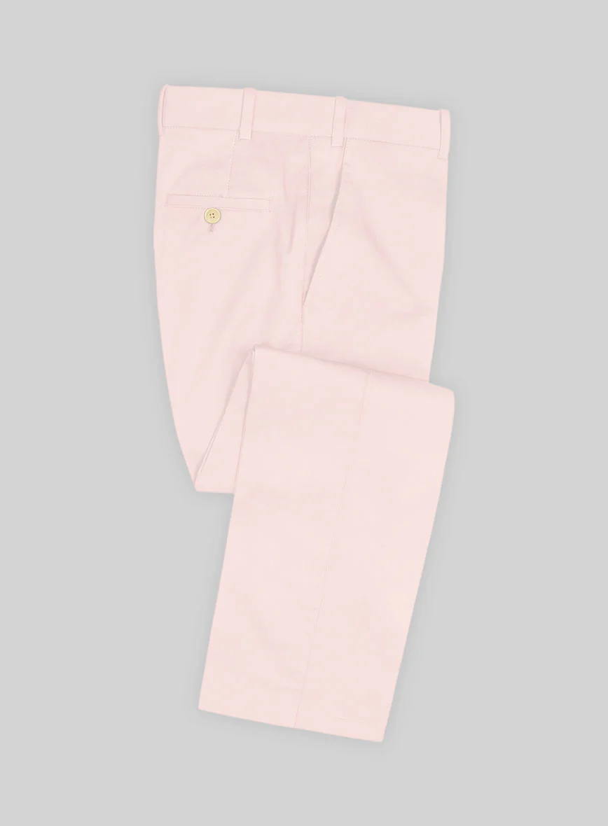 Italian Pale Pink Cotton Stretch Suit - Image 5