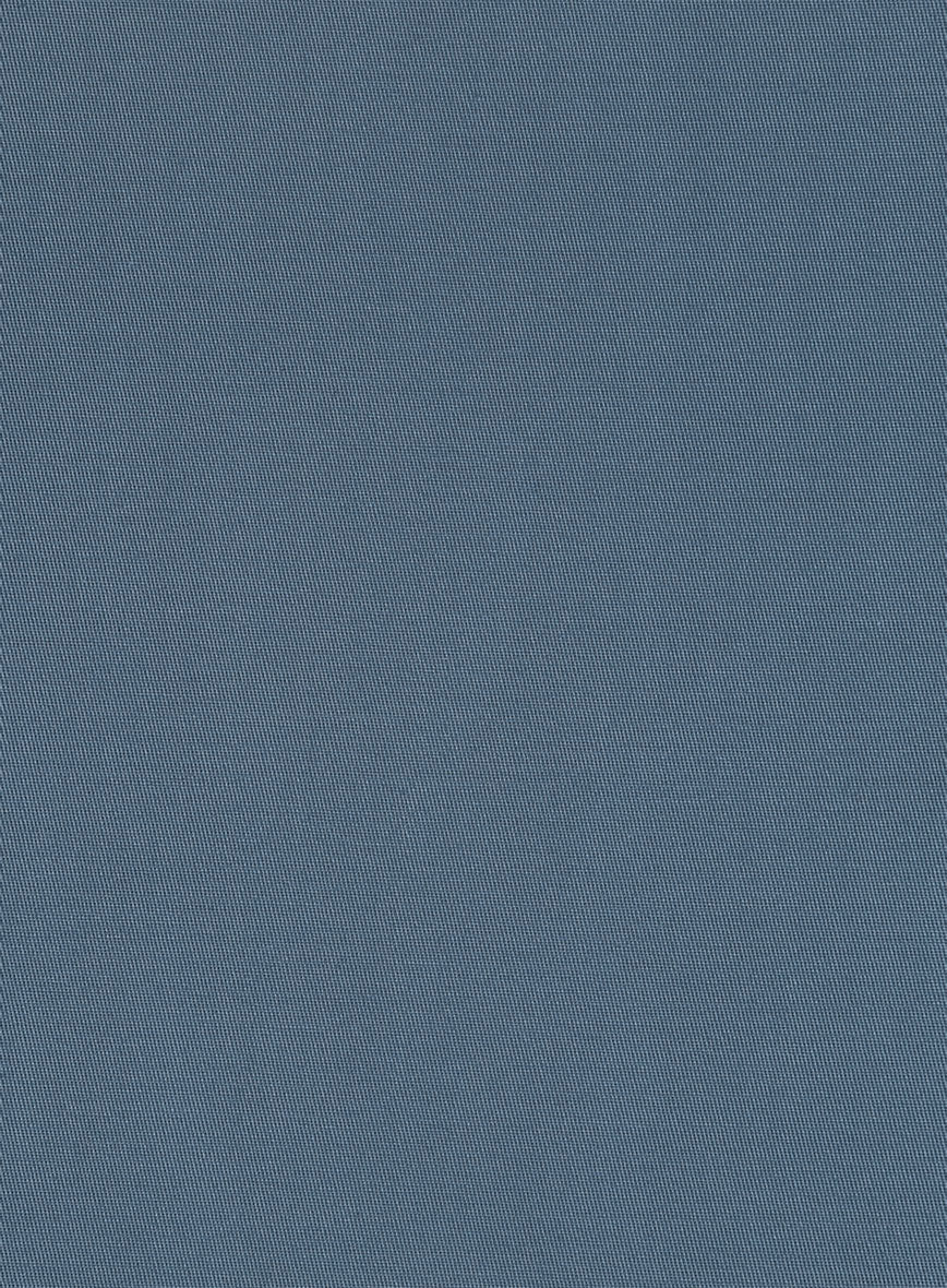Italian Petrol Blue Cotton Stretch Suit - Image 6