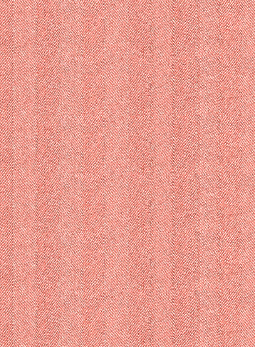 Italian Pink Herringbone Flannel Suit - Image 7