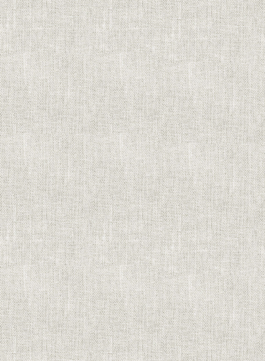 Italian Prato Beige Sharkskin Linen Pants - Image 3
