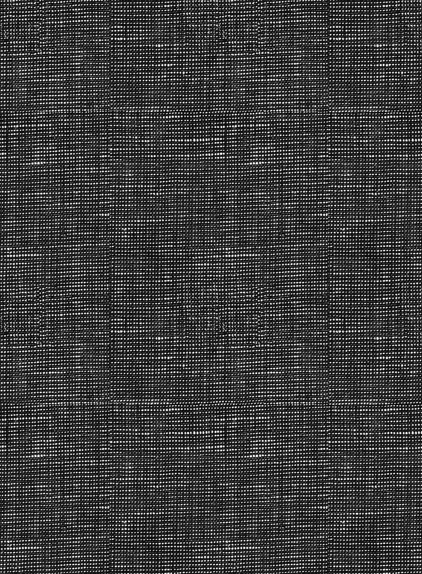 Italian Prato Black Chambray Linen Pants - Image 3