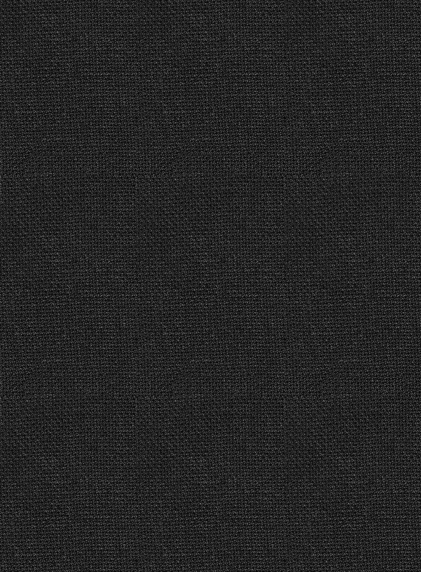 Italian Prato Black Dobby Linen Suit - Image 7