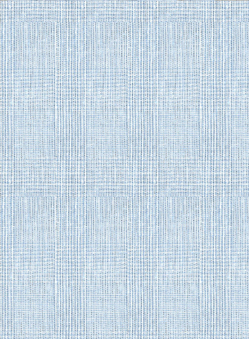 Italian Prato Blue Glen Linen Suit - Image 2