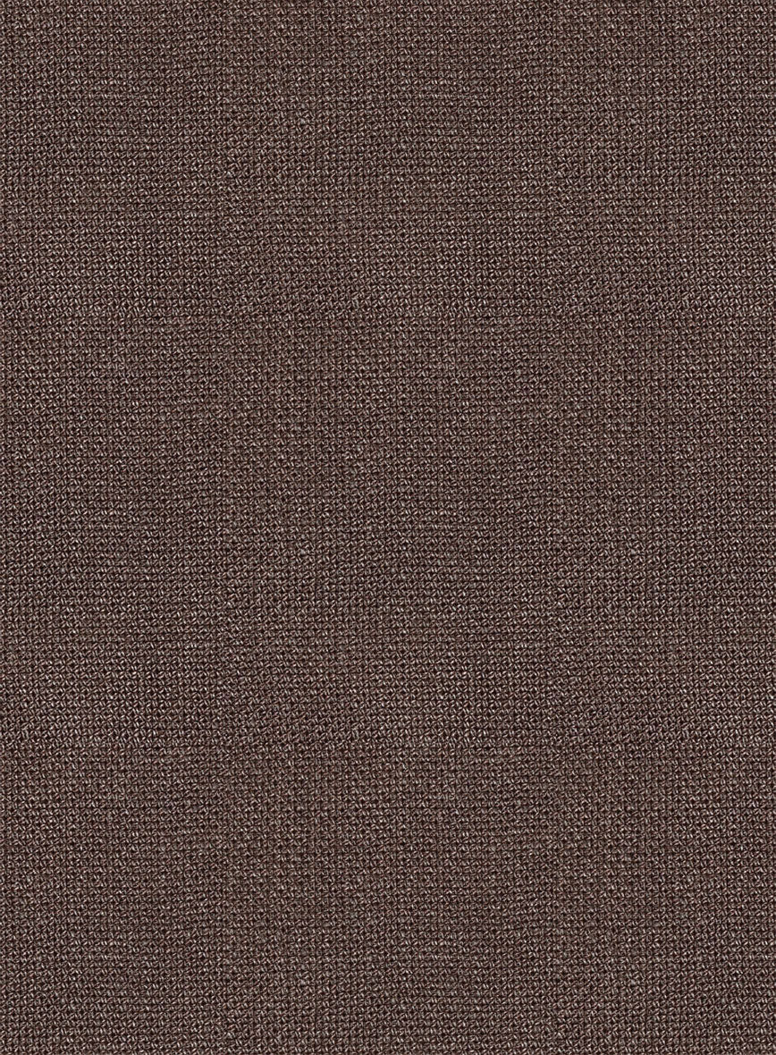 Italian Prato Brown Dobby Linen Double Breasted Jacket - Image 2