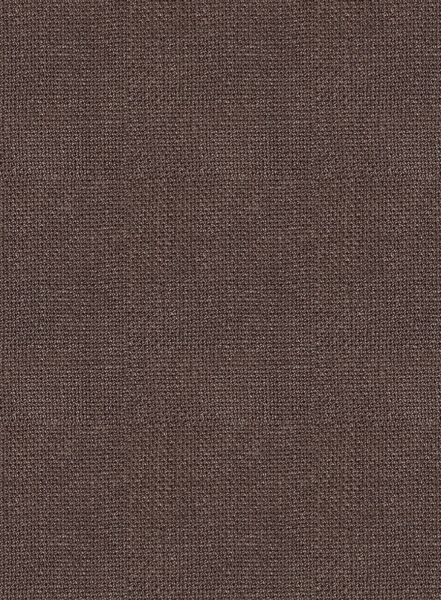 Italian Prato Brown Dobby Linen Suit - Image 6