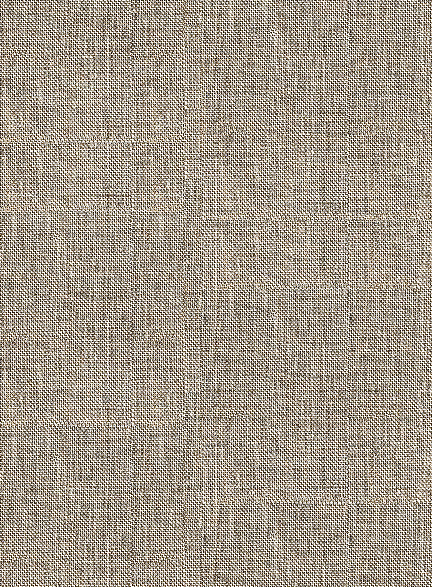 Italian Prato Brown Sharkskin Linen Jacket - Image 2