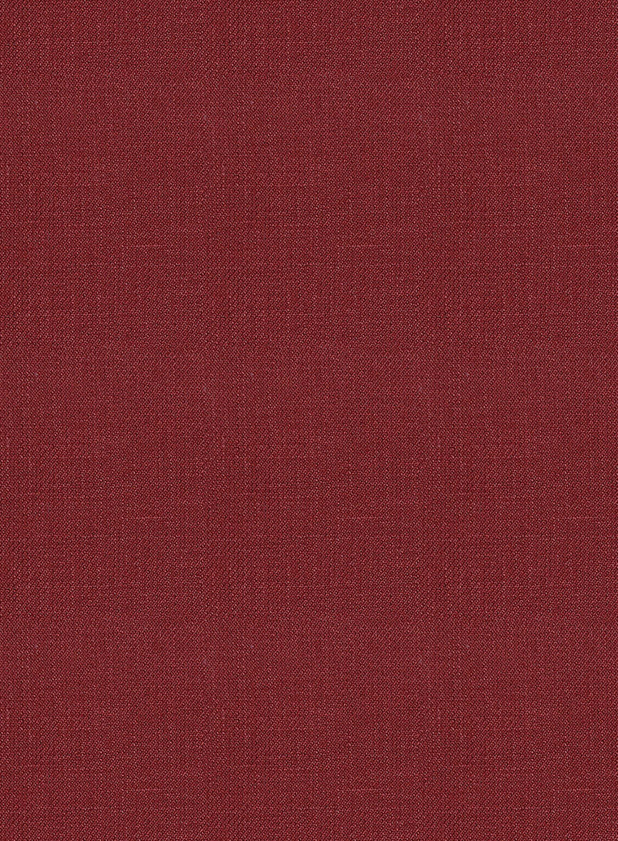 Italian Prato Burgundy Linen Suit - Image 5