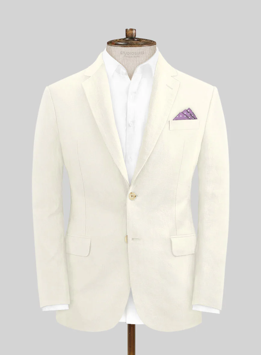 Italian Prato Fawn Linen Jacket