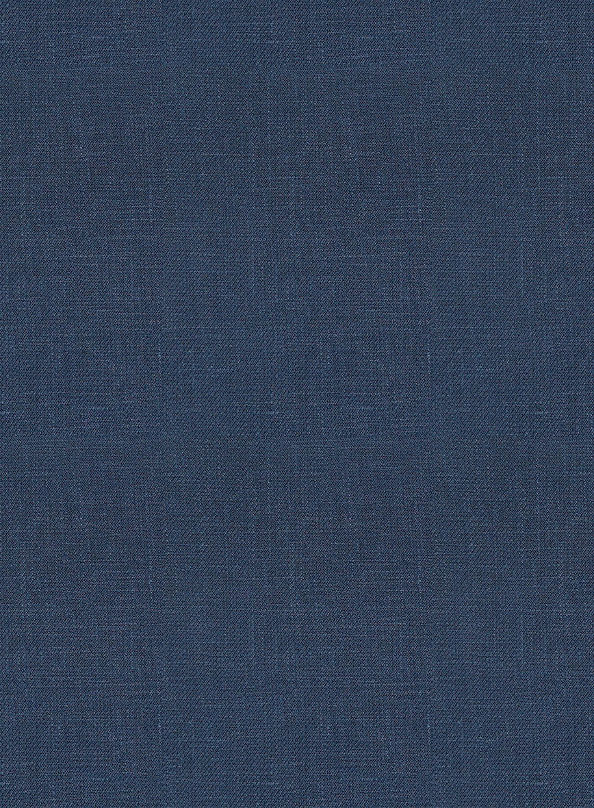 Italian Prato Indigo Blue Linen Pants - Image 3