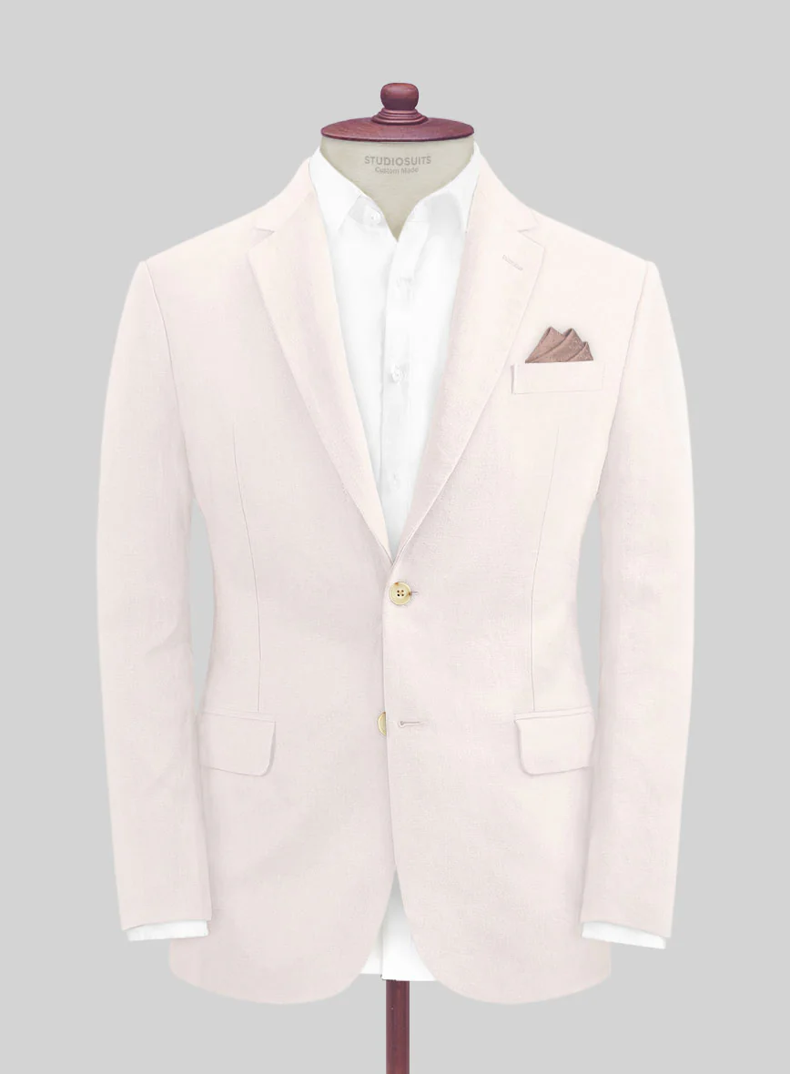 Italian Prato Light Pink Linen Jacket
