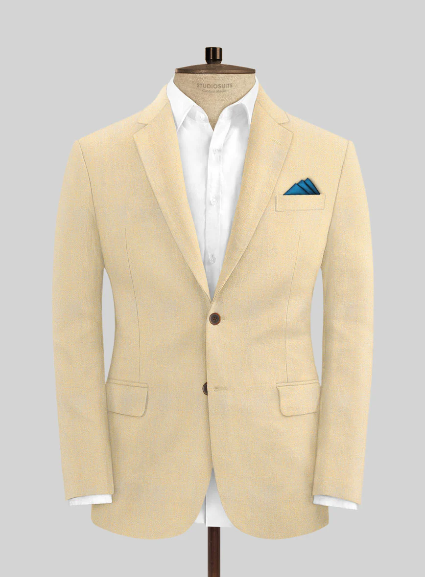 Italian Prato Musk Linen Suit - Image 3