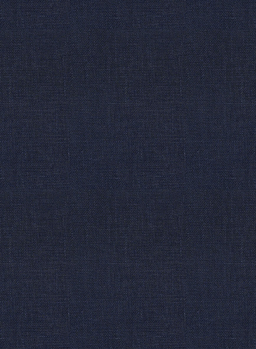 Italian Prato Oxford Blue Linen Jacket - Image 2