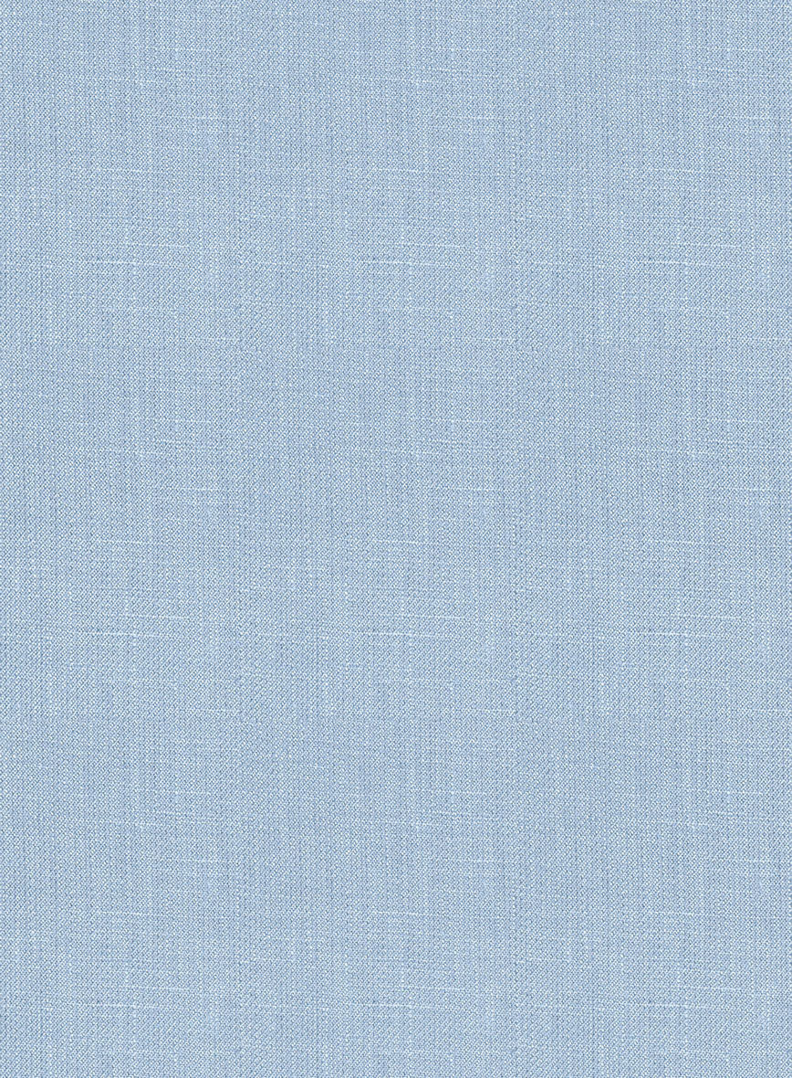 Italian Prato Powder Blue Linen Suit - Image 6