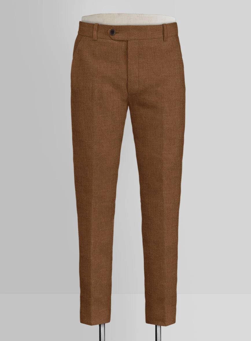 Italian Prato Rust Linen Pants